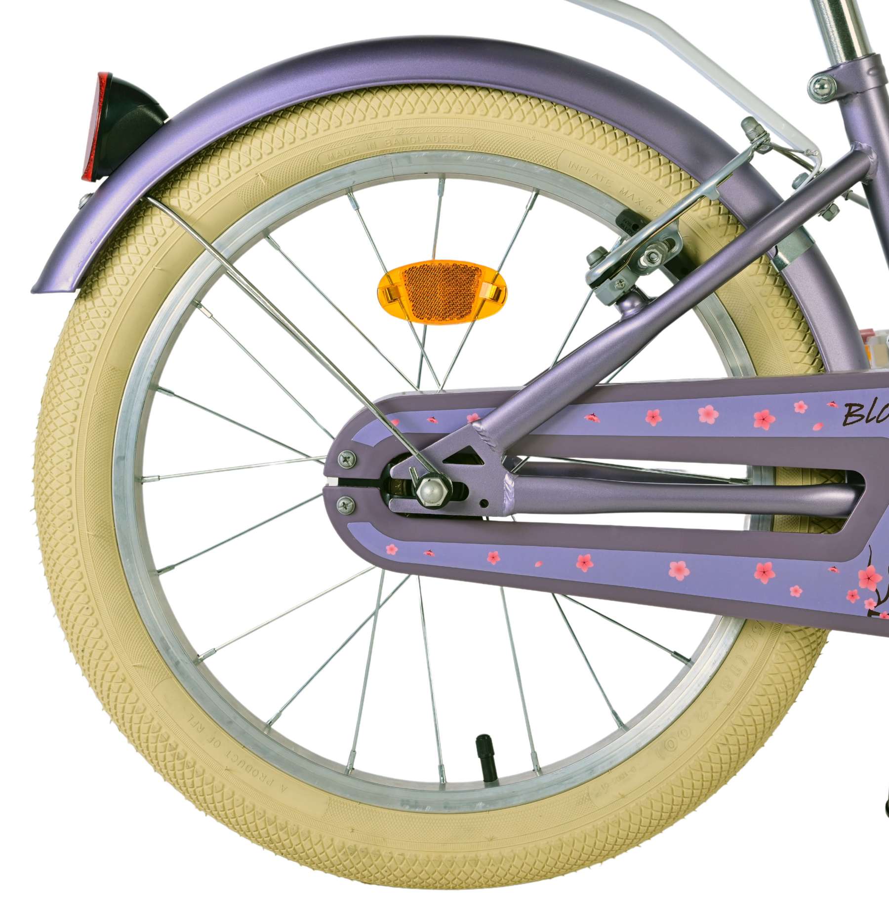 Volare - blossom kinderfiets - meisjes - 18 inch - paars - twee handremmen