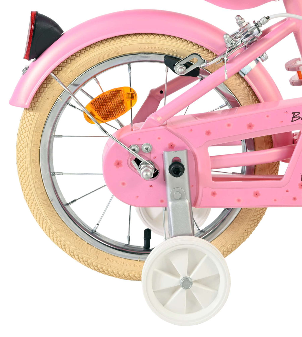 Volare - blossom kinderfiets - meisjes - 14 inch - roze - twee handremmen