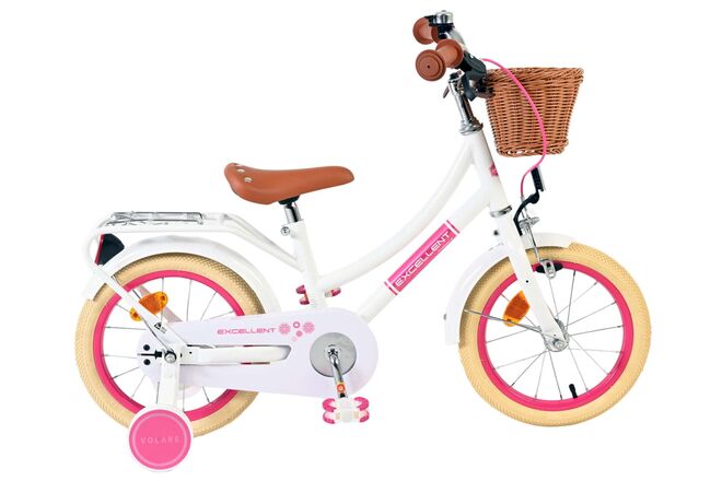 Volare - excellent kinderfiets - meisjes - 14 inch - wit