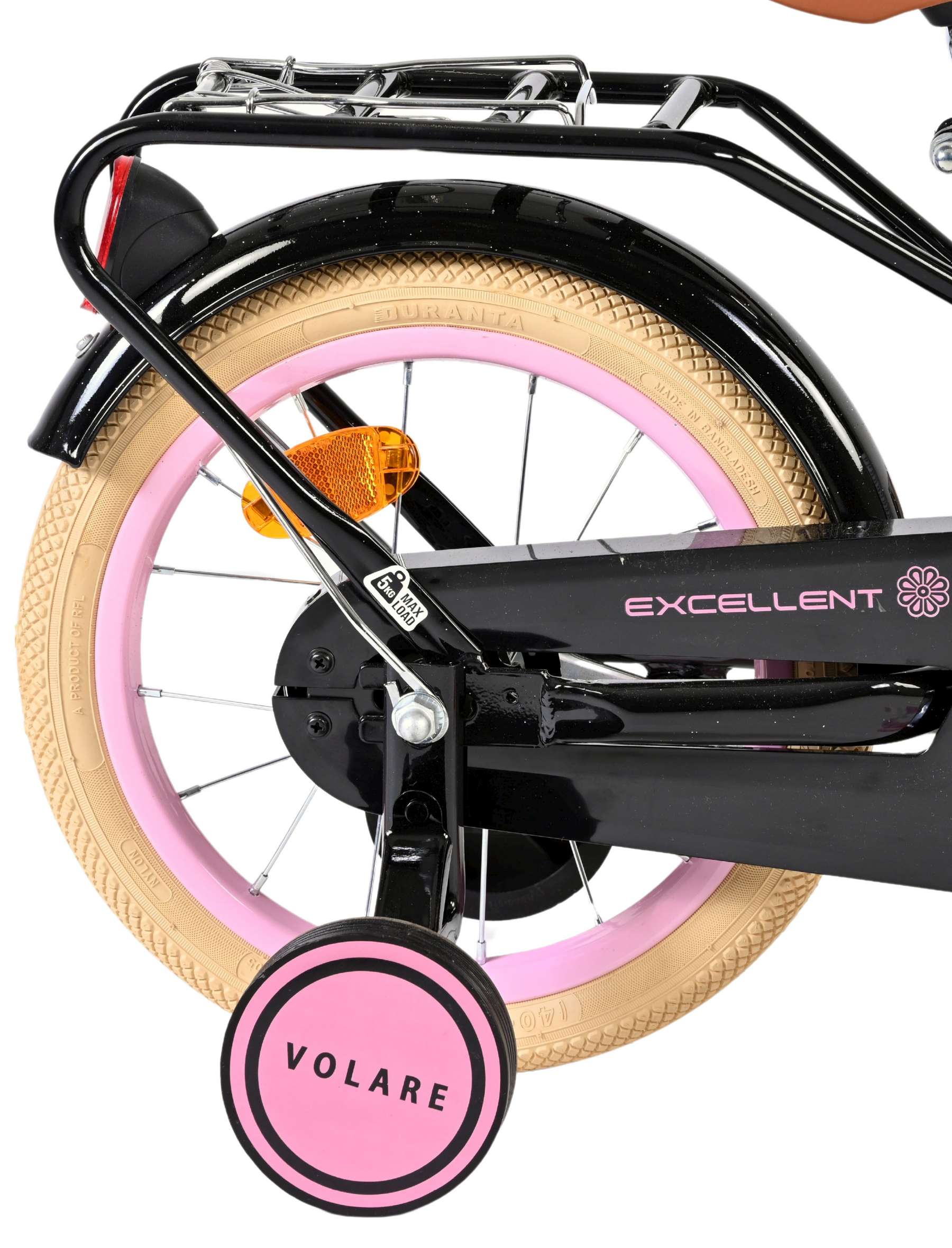 Volare - excellent kinderfiets - meisjes - 14 inch - zwart