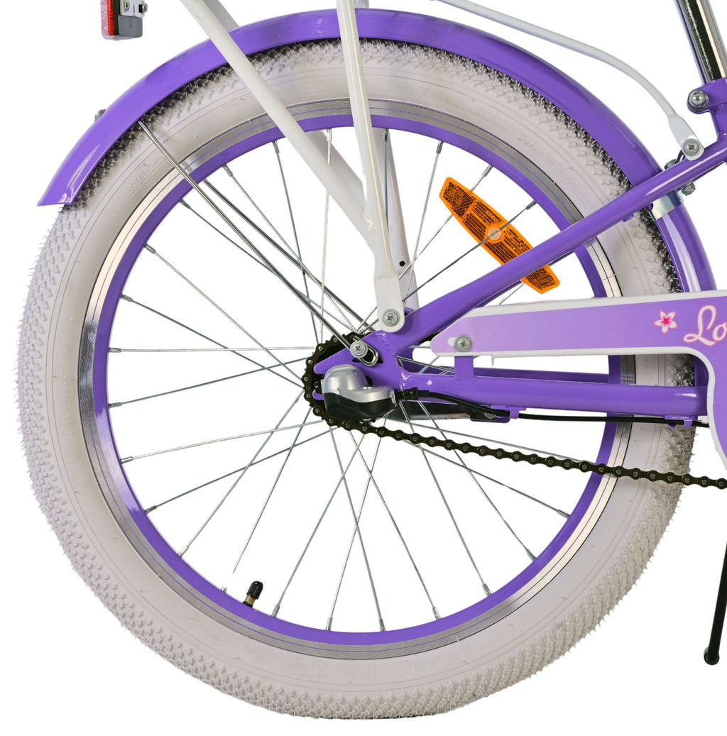 Volare lovely kinderfiets - meisjes - 20 inch - paars - 3 versnellingen