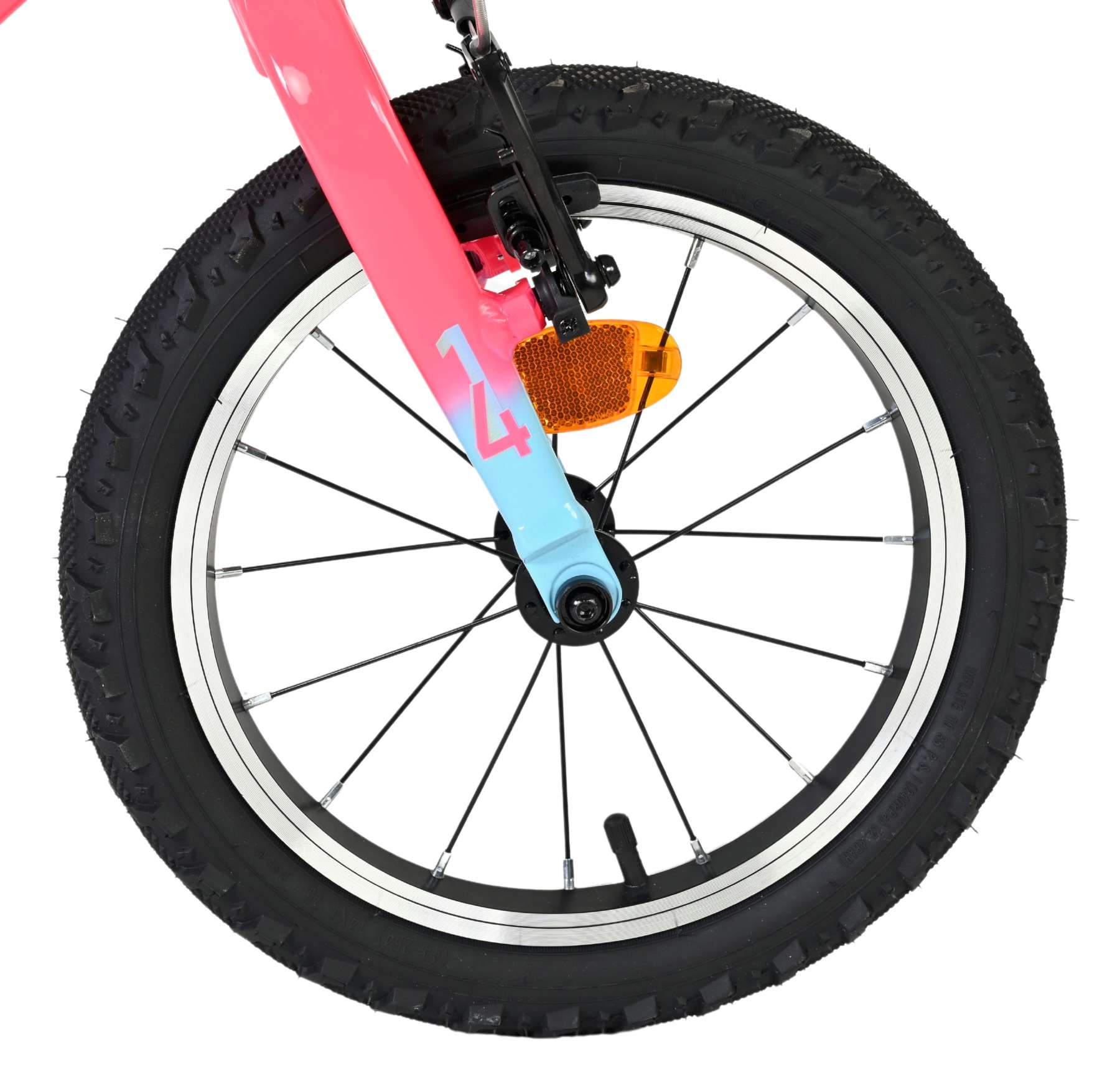 Volare - milano kinderfiets - meisjes - 14 inch - roze - twee handremmen