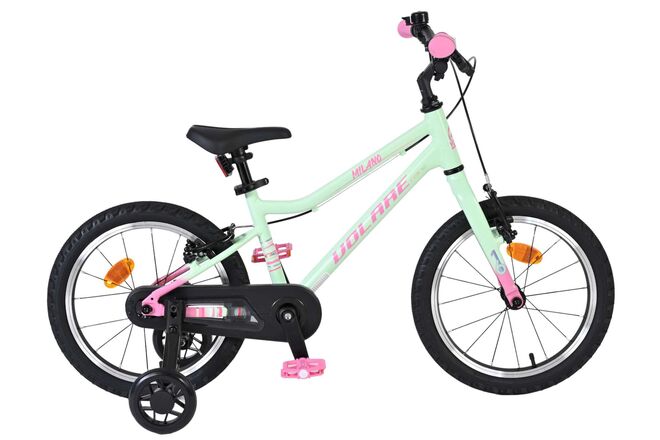 Volare - milano kinderfiets - meisjes- 16 inch - mintgroen - twee handremmen