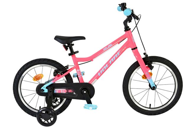 Volare - milano kinderfiets - meisjes- 16 inch - roze - twee handremmen
