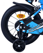 Volare sportivo kinderfiets - jongens - 14 inch - blauw zwart - twee handremmen