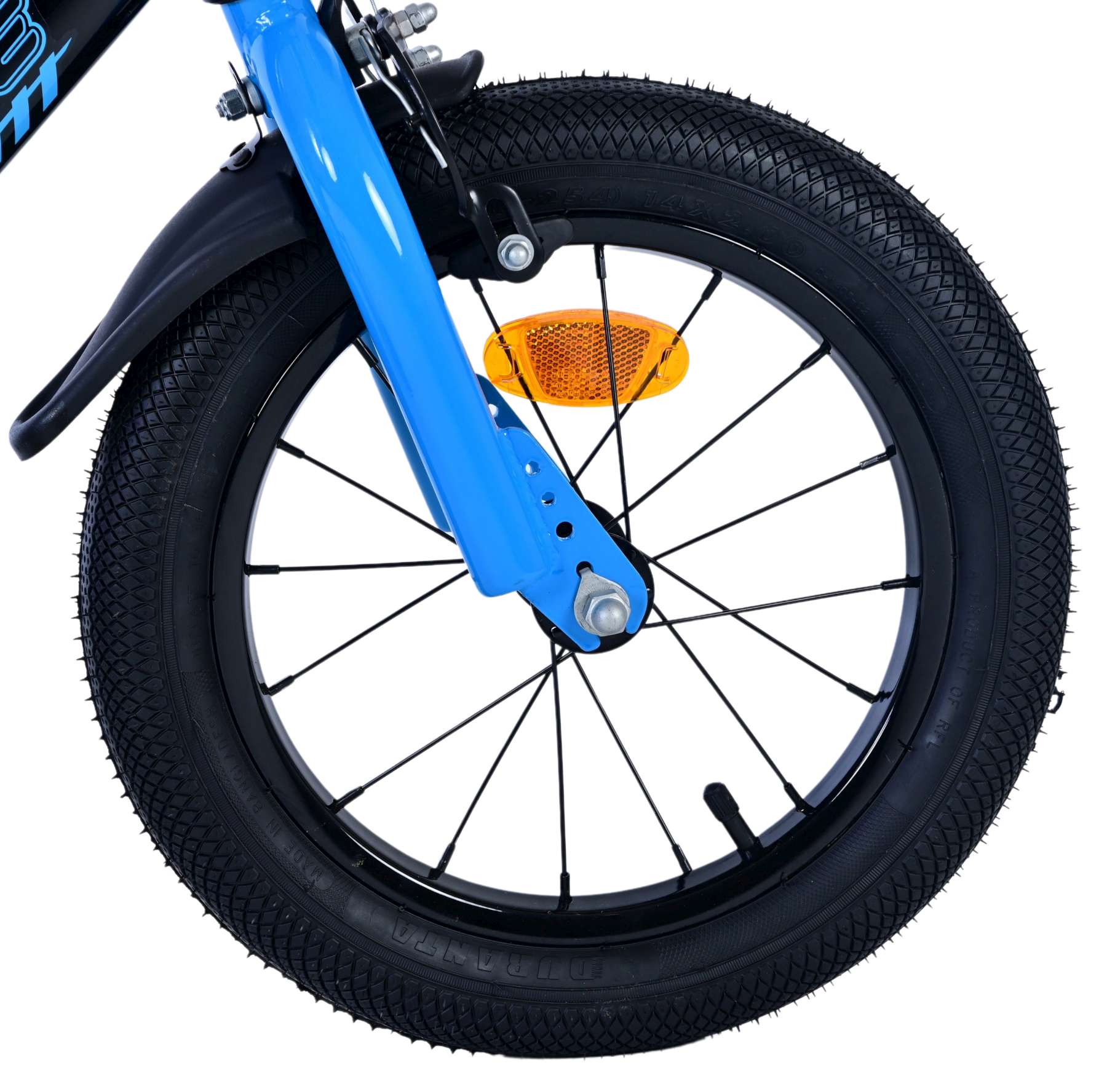 Volare sportivo kinderfiets - jongens - 14 inch - blauw zwart - twee handremmen