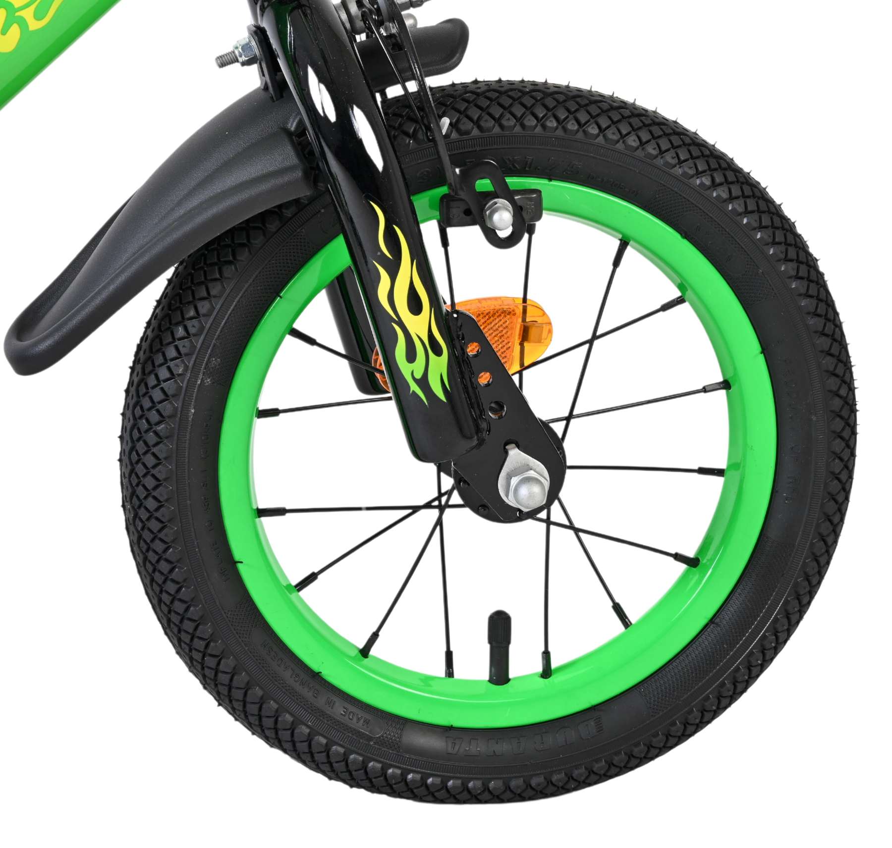 Volare - strike kinderfiets - jongens - 12 inch - zwart groen - twee handremmen