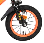 Volare - strike kinderfiets - jongens - 12 inch - zwart oranje - twee handremmen