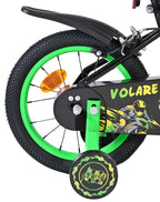 Volare - strike kinderfiets - jongens - 14 inch - zwart groen - twee handremmen