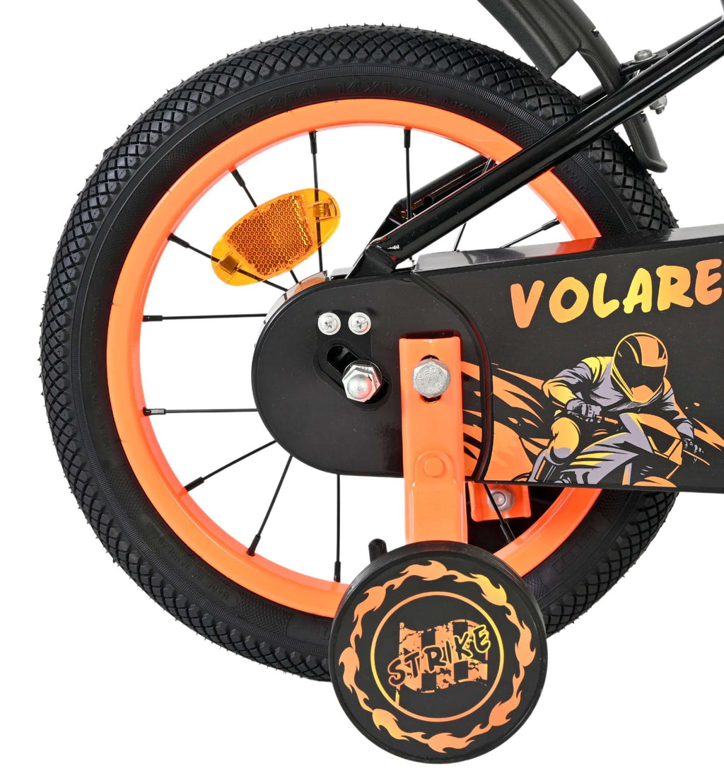 Volare - strike kinderfiets - jongens - 14 inch - zwart oranje