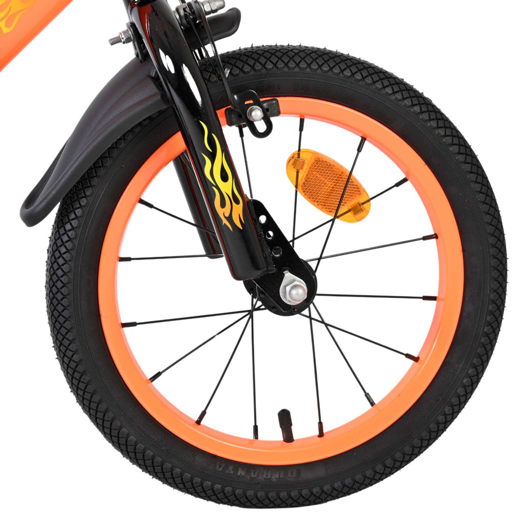 Volare - strike kinderfiets - jongens - 14 inch - zwart oranje