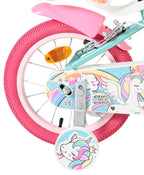 Volare unicorn kinderfiets - meisjes - 14 inch - groen - twee handremmen