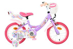 Volare - unicorn kinderfiets - meisjes - 14 inch - paars - twee handremmen