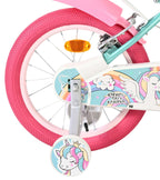 Volare - unicorn kinderfiets - meisjes - 16 inch - groen - twee handremmen