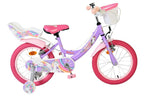 Volare - unicorn kinderfiets - meisjes - 16 inch - paars - twee handremmen