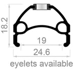 Rodi - Velg 28 (622) viper 19 | 36/14 | zwart (geslepen)
