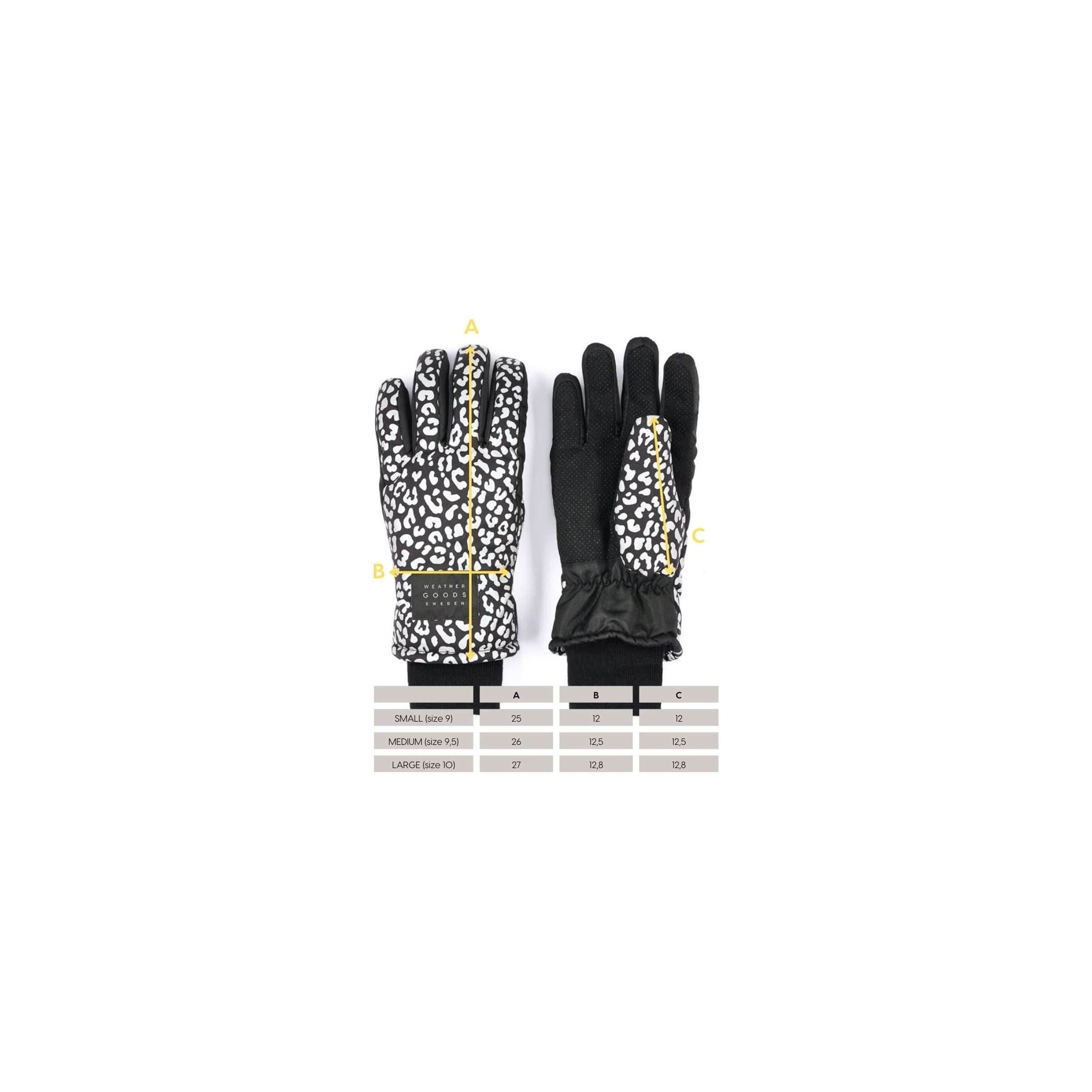 Weathergoods sweden refl. handschoenen luna leopard m