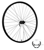 Roland - Voorwiel 28 inch 622 zwart rvs spaak schijfrem centerl. taurus21