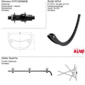 Roland - achterwiel spv3 275" 30-584 32g ta fhtc500msb zw/zw
