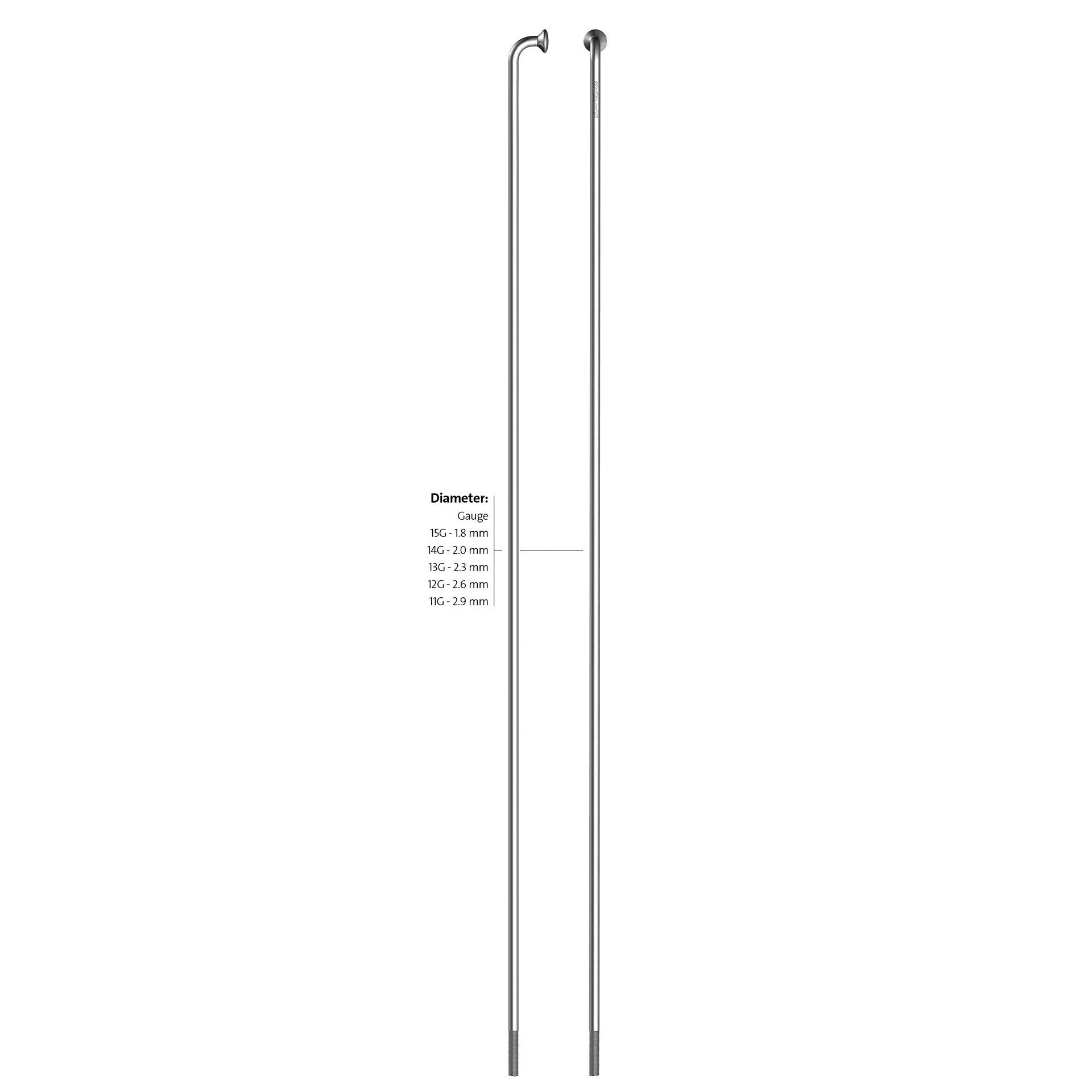 Sapim - spaak 14-164 leader rvs zonder nippel (100st)