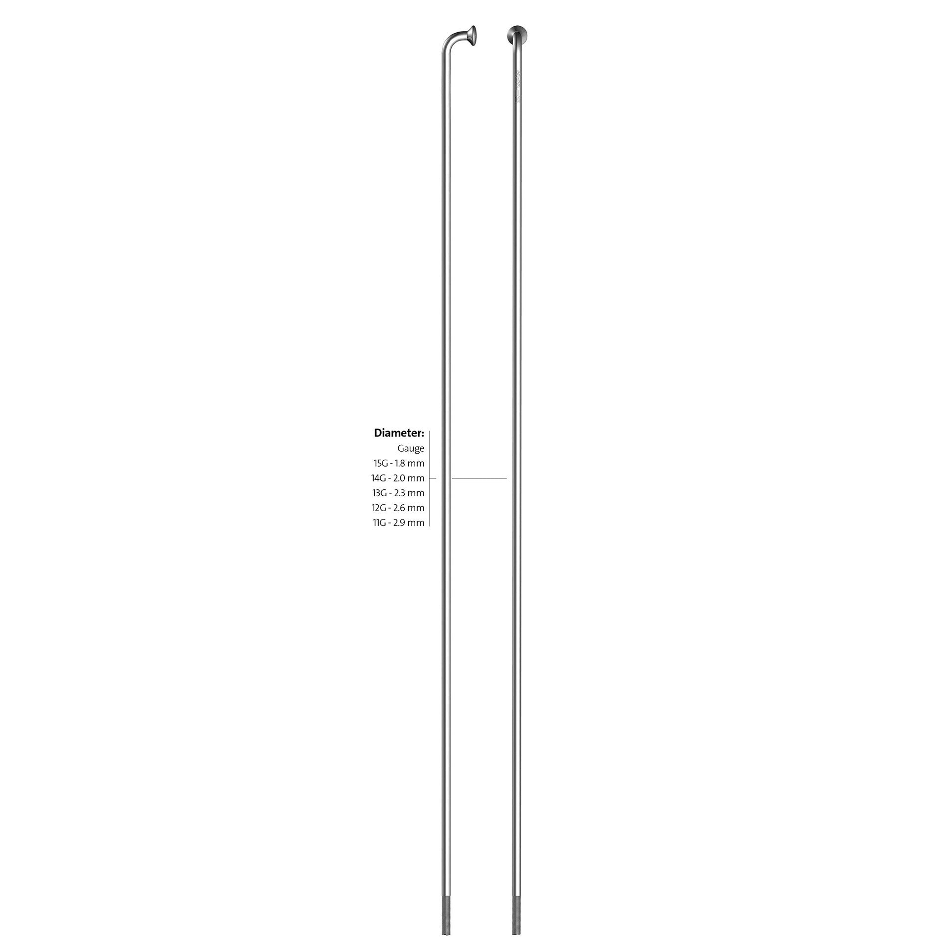 Sapim - spaak 14-238 leader rvs zonder nippel (100st)