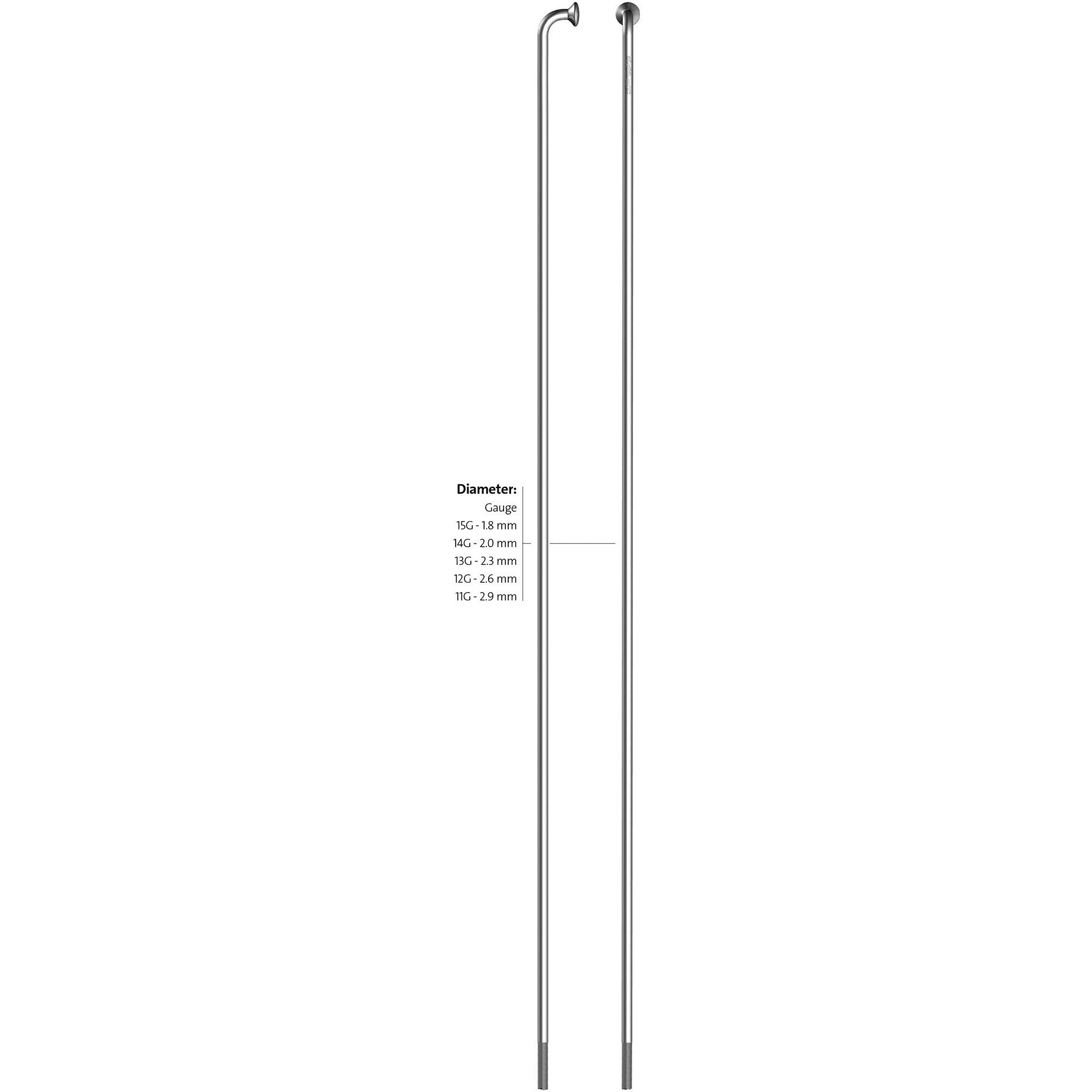 Roland - spaak 13-234 leader rvs zwart zonder nippel (100st)