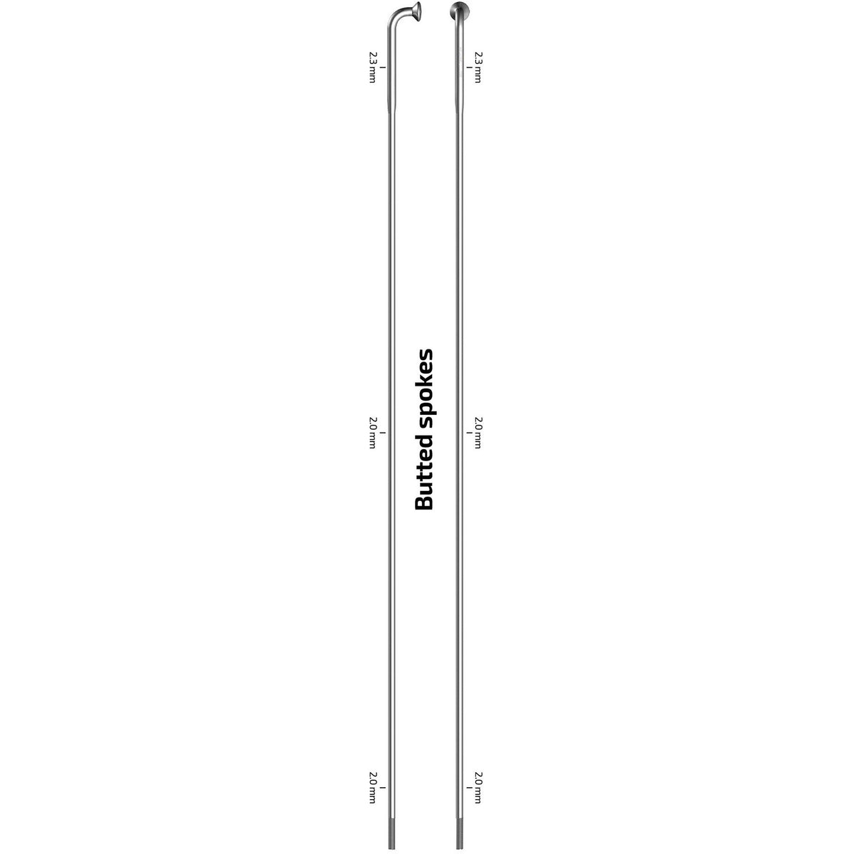 Sapim - spaak 14-224 x-strong rvs zonder nippel (100st)