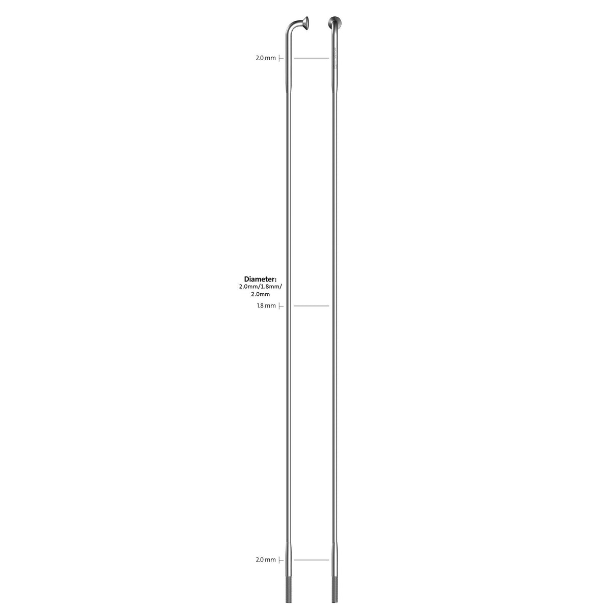 Sapim - spaak 14-264l race rvs zonder nippel (100st)