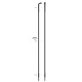 Sapim - spaak 14-262l race rvs zwart zonder nippel (100st)