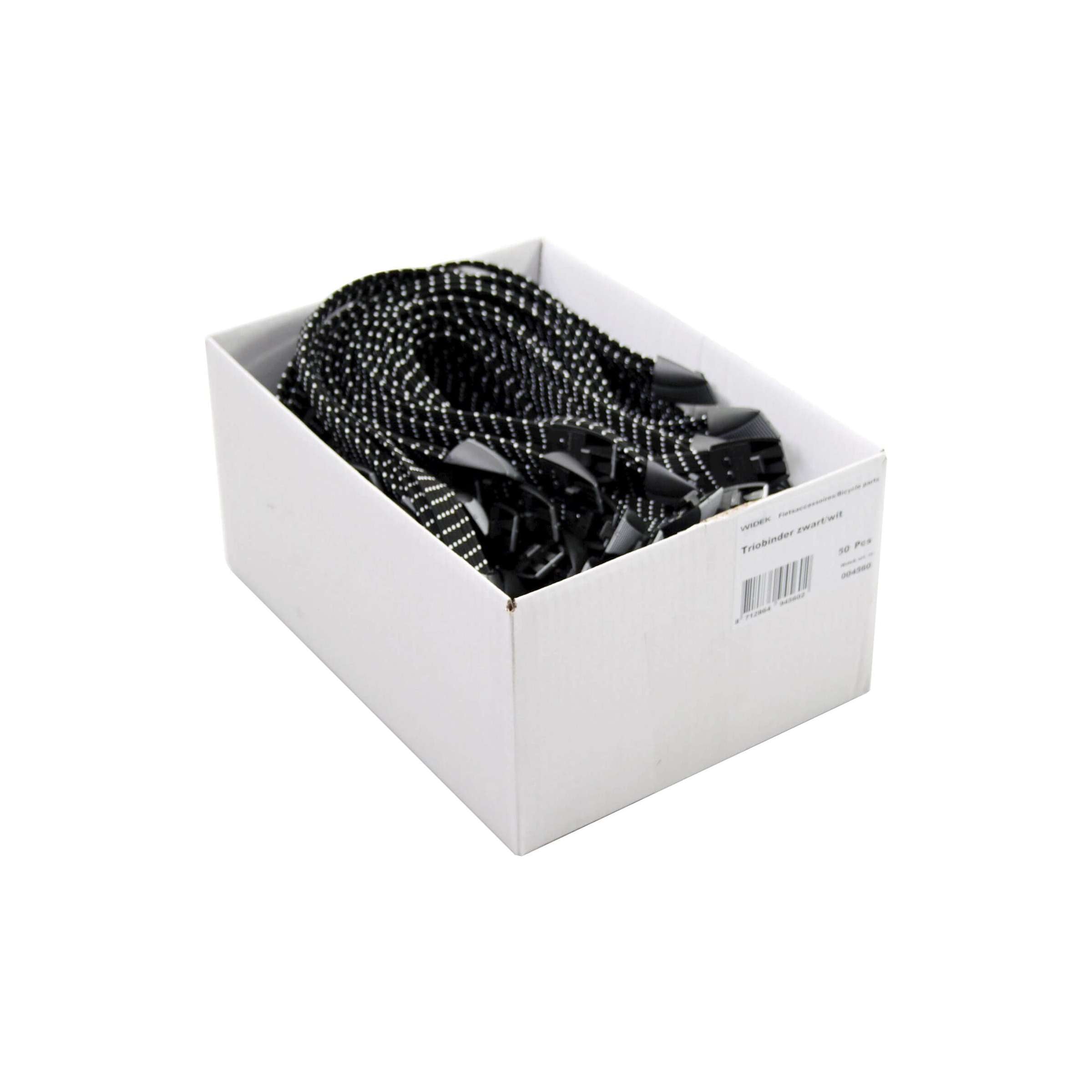 Widek - Snelbinder trio zwart effen bulk a100