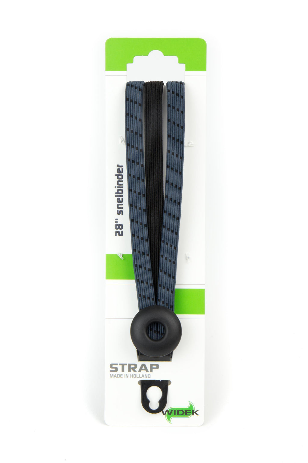 Widek B.V. - B.V. eye binder 1x24 mm. zwart. 2x12 mm. blauwgrijs met zwarte stalen platen (54 cm.)