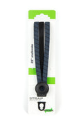 Widek B.V. - B.V. eye binder 1x24 mm. zwart. 2x12 mm. blauwgrijs met zwarte stalen platen (54 cm.)