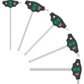 Wera 454 5 hf shk set 1 schroevendraaierset t-greep-schroevendraaier hex-plus met vasthoudfunctie (zwart groen, 5‑delig)