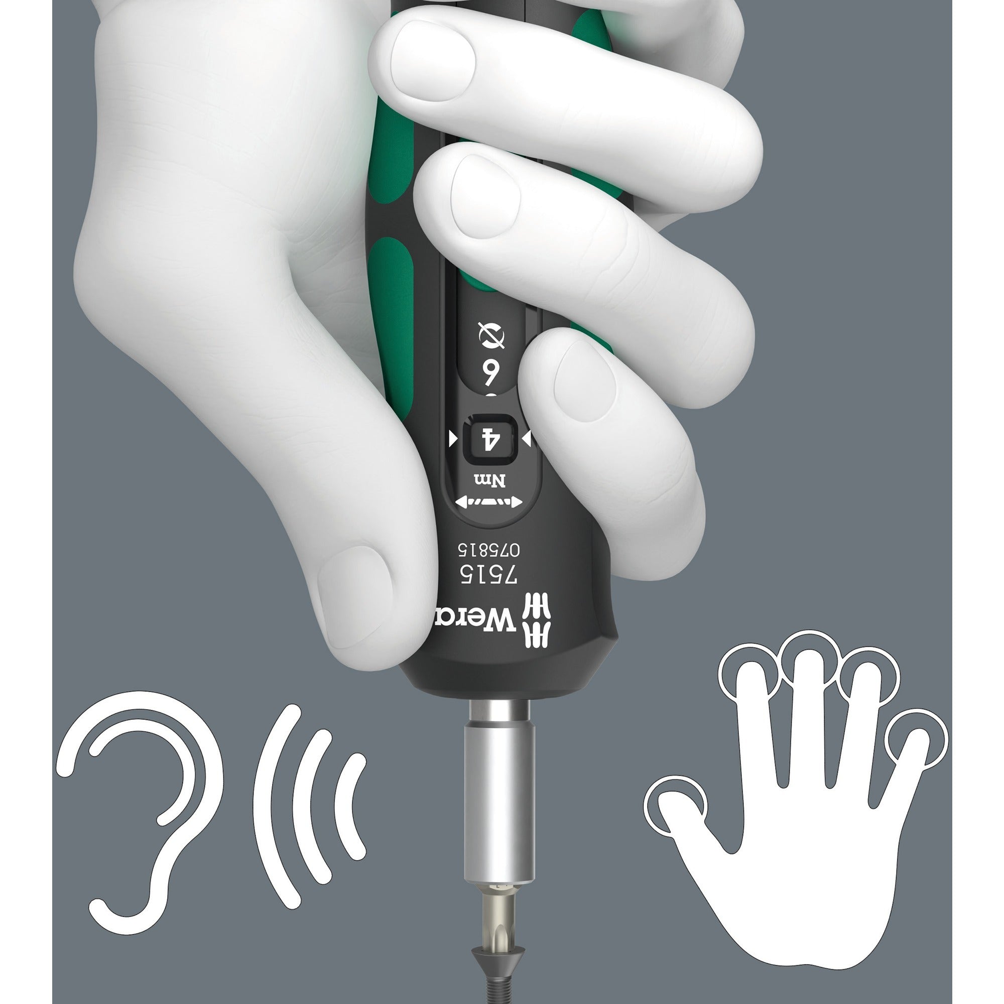 Wera 7515 kraftform safe-torque speed draaimomentschroevendraaier, 2-6 nm, 1 4 x 2,0 nm x 3,0 nm x 4,0 nm x 5,0 nm x 6,0 nm x 147.5 mm - 05075815001