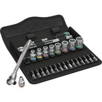 Wera 8100 sa 10 zyklop metal-ratelset doorsteekvierkant, 1 4 -aandrijving, inch , 28 -delig - 1 stuk(s) - 05004020001