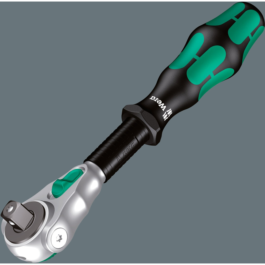 Wera 8100 sa 4 zyklop speed ratelset, 1 4 gereedschapsset (zwart groen, 41-delig, speedratel met draaibare kop)