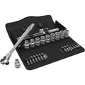 Wera 8100 sc 7 zyklop metal-ratelset met doorsteekvierkant 1 2 aandrijving gereedschapsset ( 28-delig )