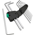Wera 950 9 hex-plus 1 sb stiftsleutelset, metrisch, verchroomd (9-delig)