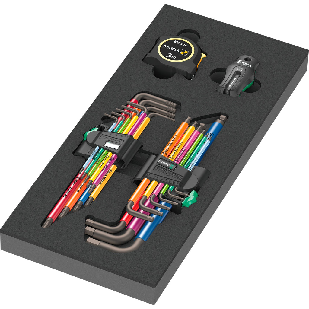 Wera 9740 schuimrubberen inzetstuk met stiftsleutels set 1, 20-delig - 05150140001