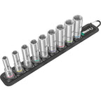 Wera belt b deep 1 doppen set, met 3 8 -aandrijving, 9‑delig dopsleutel (zwart)