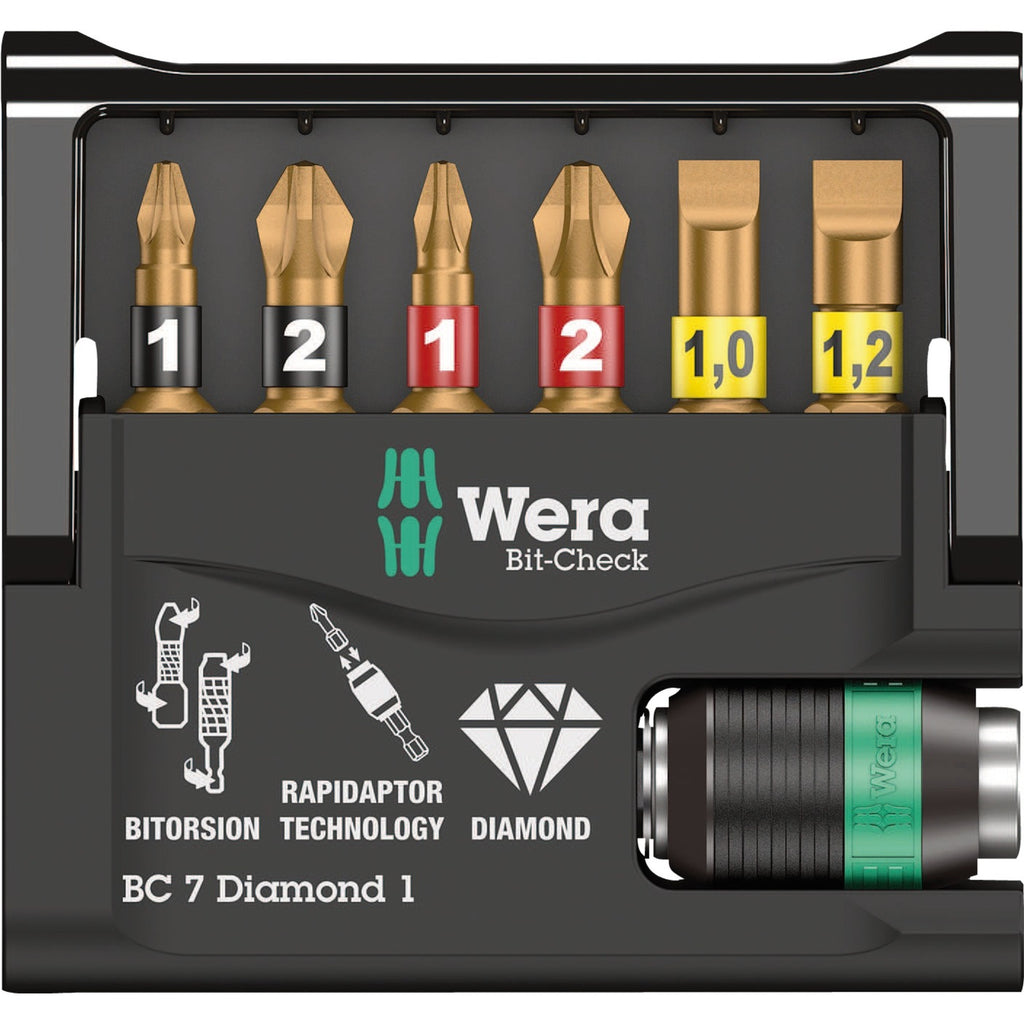 Wera bit-check 7 diamond 1, 7 -delig - 1 stuk(s) - 05057416001