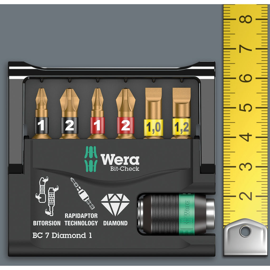 Wera bit-check 7 diamond 1, 7 -delig - 1 stuk(s) - 05057416001