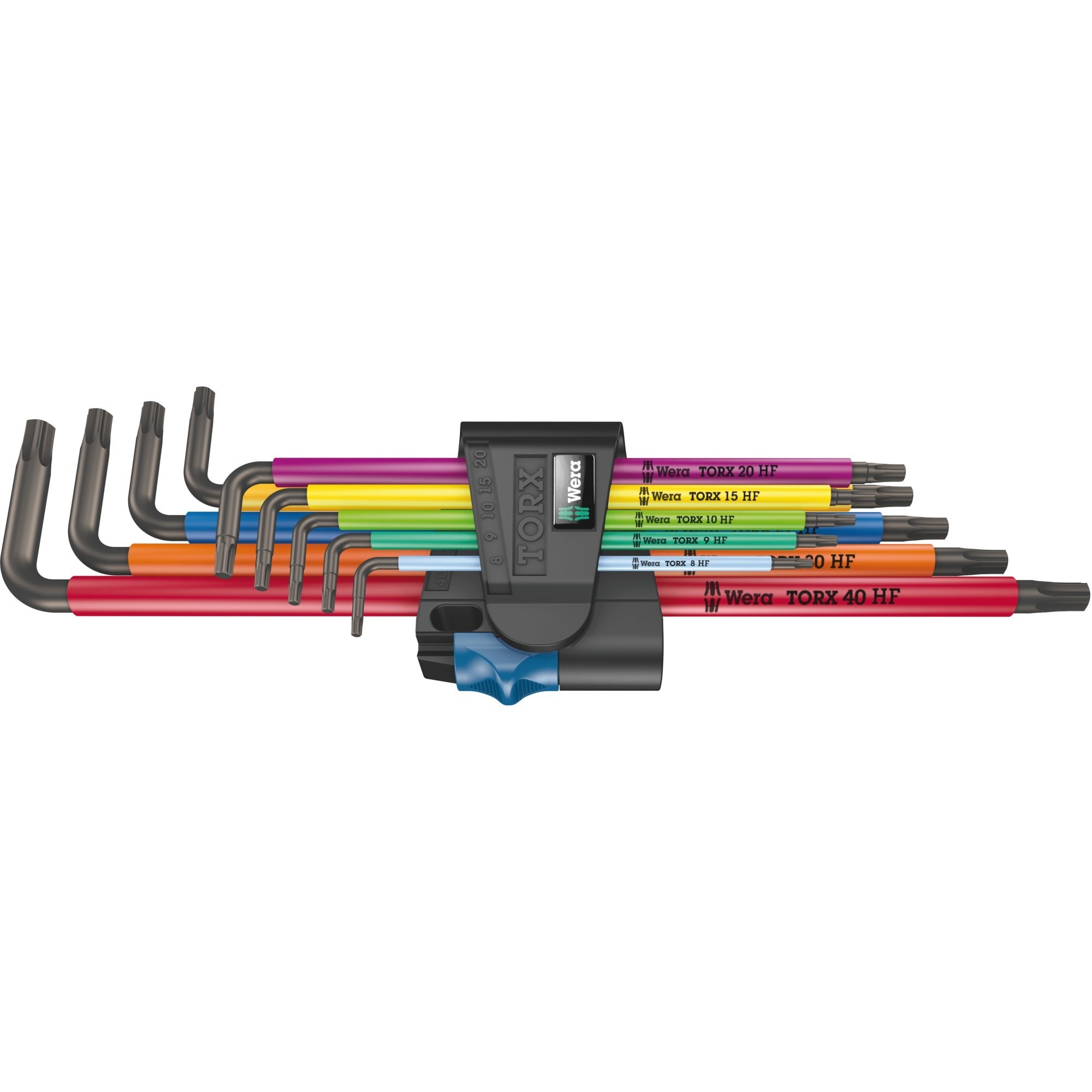 Wera 967 9 tx xl multicolour hf 1 l-key set with holding function