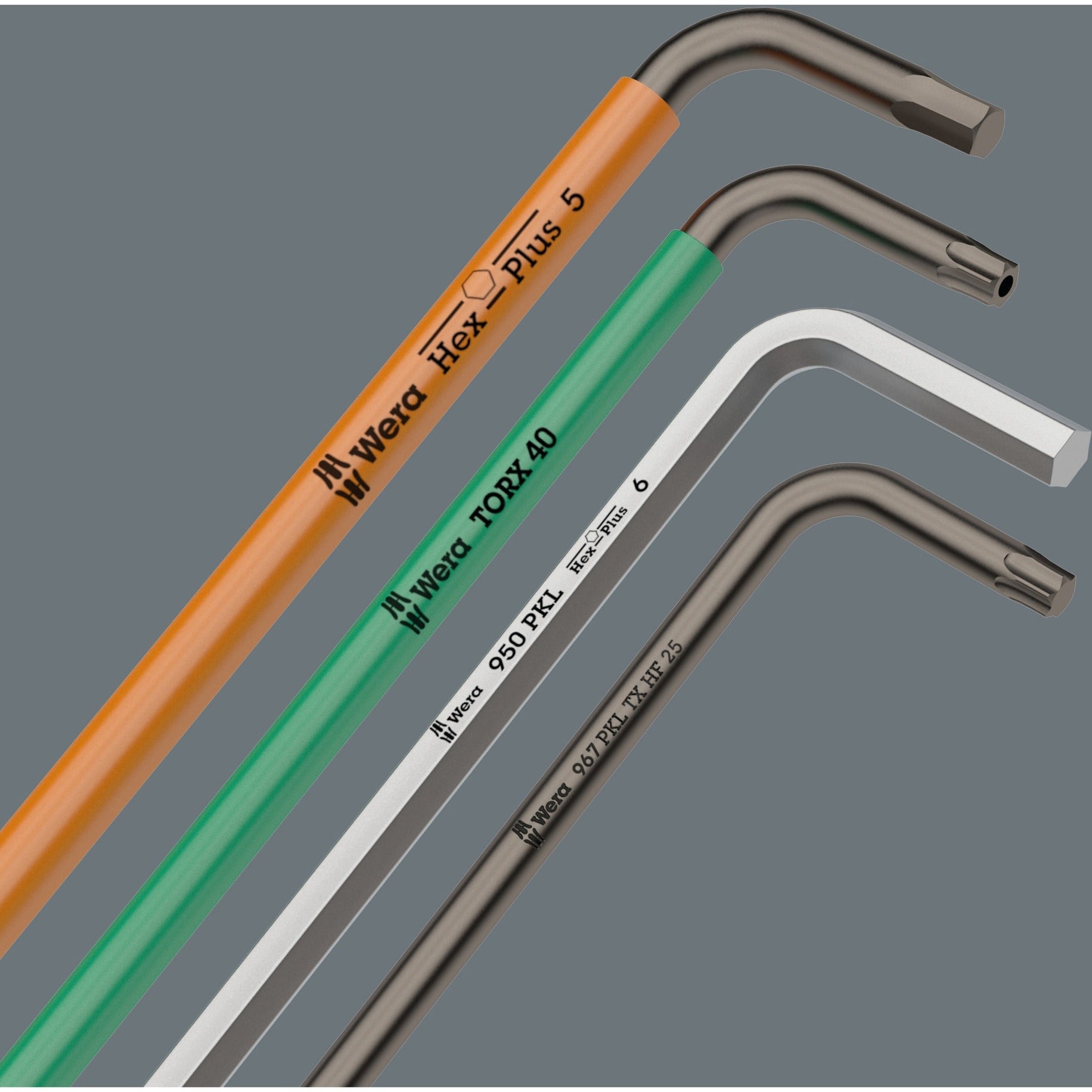 Wera 967 9 tx xl multicolour hf 1 l-key set with holding function