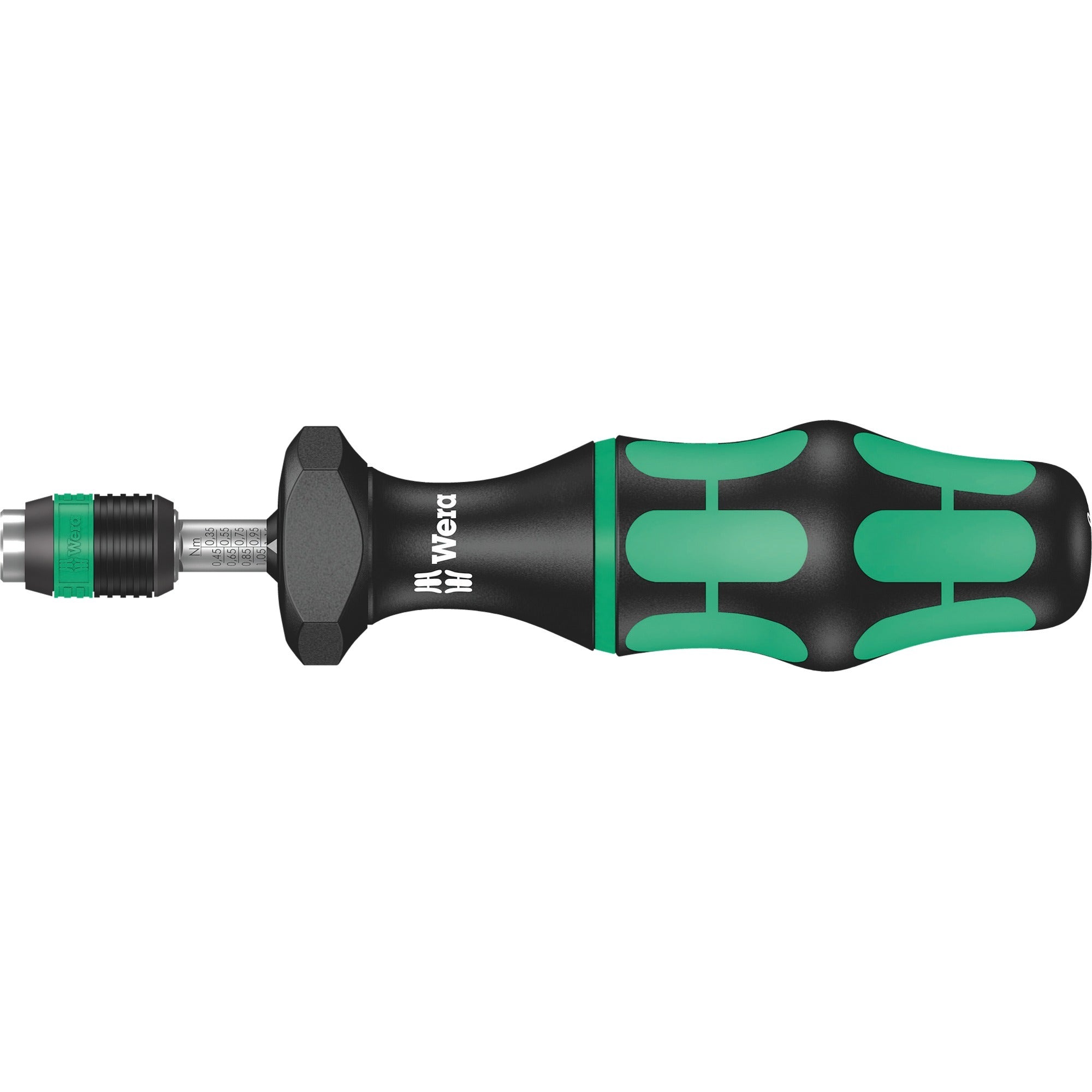 Wera serie 7400 kraftform instelbare momentschroevendraaier draaimomentsleutel (zwart groen, 1.2 tot 3.0 nm, met rapidaptor snelwisselhouder)