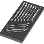 Wera zelfaanpassende steeksleutel 6000 joker set 1 gereedschapsset (zwart grijs, combinatie ratelsleutelset, in schuimrubberen inzet voor werkplaatswagen)