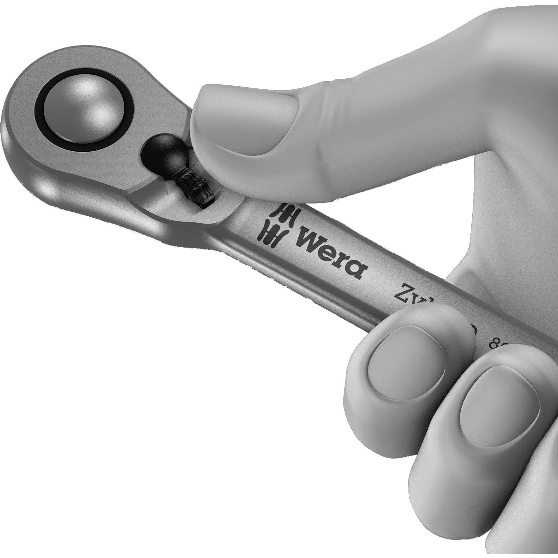Wera 8000 b zyklop metal ratchet with switch lever and 3 8 drive