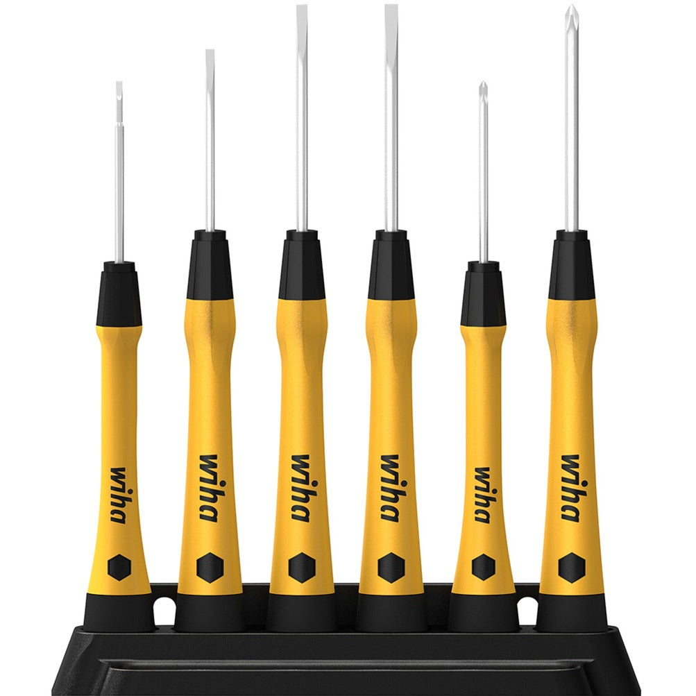 Wiha set precisieschroevendraaiers | 6 delig | sleuf ph | esd | 1 stuk - 43707 43707