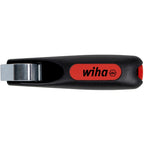 Wiha ontmantelingsgereedschap met zelfdraaiend sleepmes kabelstrip- ontmantelingsgereedschap (zwart rood, voor ronde kabel)