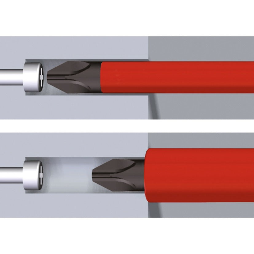 Wiha schroevendraaier met bitmagazijn liftup electric (rood geel, incl. 6 slimbits)